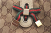Authentic GUCCI Sherry Line Princy Ribbon Tote Bag GG Canvas 163805 Brown J9624