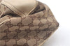 Authentic GUCCI Sherry Line Princy Ribbon Tote Bag GG Canvas 163805 Brown J9624