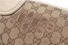 Authentic GUCCI Sherry Line Princy Ribbon Tote Bag GG Canvas 163805 Brown J9624
