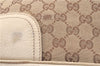 Authentic GUCCI Sherry Line Princy Ribbon Tote Bag GG Canvas 163805 Brown J9624