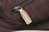 Authentic GUCCI Sherry Line Princy Ribbon Tote Bag GG Canvas 163805 Brown J9624