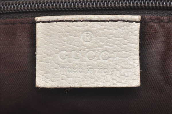Authentic GUCCI Sherry Line Princy Ribbon Tote Bag GG Canvas 163805 Brown J9624