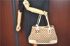 Authentic GUCCI Sherry Line Princy Ribbon Tote Bag GG Canvas 163805 Brown J9624