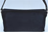 Authentic FENDI Vintage Shoulder Hand Bag Purse Canvas Leather Navy Blue J9628