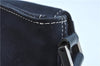 Authentic FENDI Vintage Shoulder Hand Bag Purse Canvas Leather Navy Blue J9628