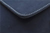 Authentic FENDI Vintage Shoulder Hand Bag Purse Canvas Leather Navy Blue J9628