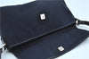 Authentic FENDI Vintage Shoulder Hand Bag Purse Canvas Leather Navy Blue J9628