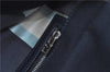 Authentic FENDI Vintage Shoulder Hand Bag Purse Canvas Leather Navy Blue J9628