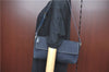 Authentic FENDI Vintage Shoulder Hand Bag Purse Canvas Leather Navy Blue J9628