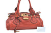 Authentic Chloe Vintage Paddington Leather Shoulder Hand Bag Purse Orange J9630