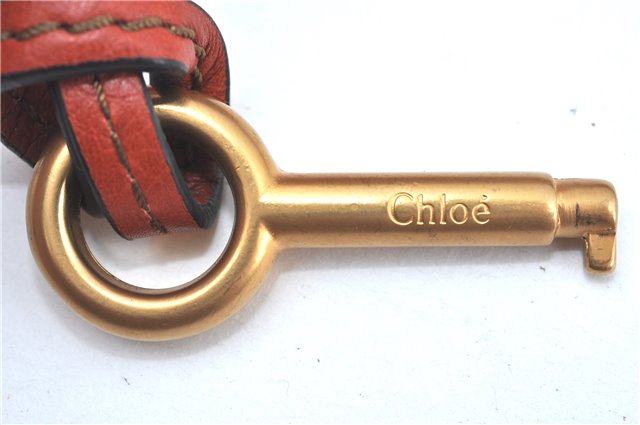 Authentic Chloe Vintage Paddington Leather Shoulder Hand Bag Purse Orange J9630