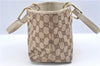 Authentic GUCCI Eclipse Hand Tote Bag GG Canvas Leather 120844 Brown Ivory J9633