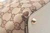 Authentic GUCCI Eclipse Hand Tote Bag GG Canvas Leather 120844 Brown Ivory J9633