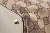 Authentic GUCCI Eclipse Hand Tote Bag GG Canvas Leather 120844 Brown Ivory J9633