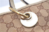 Authentic GUCCI Eclipse Hand Tote Bag GG Canvas Leather 120844 Brown Ivory J9633