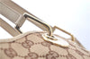 Authentic GUCCI Eclipse Hand Tote Bag GG Canvas Leather 120844 Brown Ivory J9633