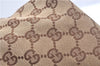 Authentic GUCCI Eclipse Hand Tote Bag GG Canvas Leather 120844 Brown Ivory J9633