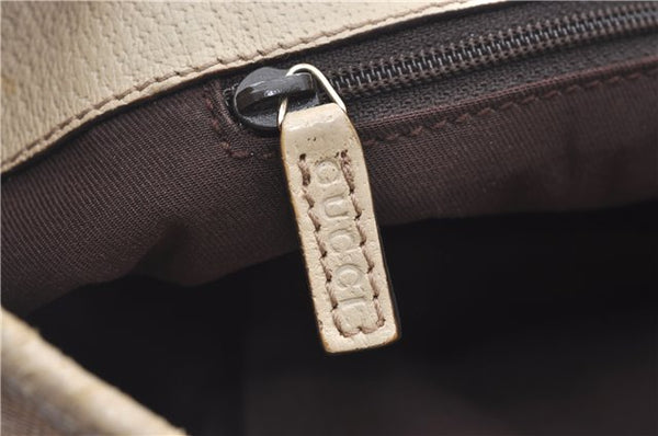 Authentic GUCCI Eclipse Hand Tote Bag GG Canvas Leather 120844 Brown Ivory J9633