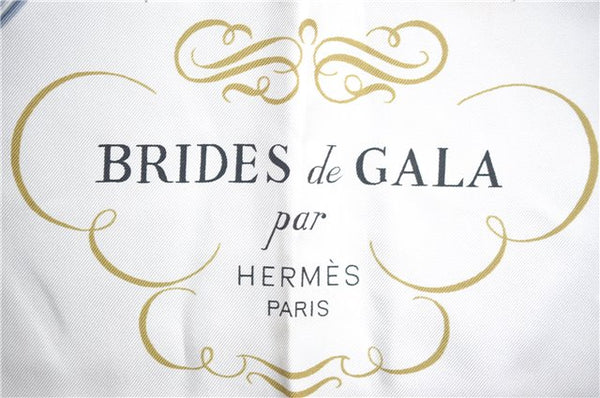 Authentic HERMES Carre 90 Scarf "BRIDES de GALA par" Silk Red Box J9636