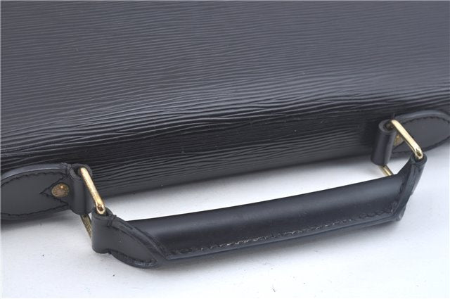 Authentic Louis Vuitton Epi Serviette Ambassadeur Black M54412 Briefcase J9639