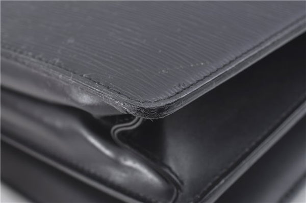 Authentic Louis Vuitton Epi Serviette Ambassadeur Black M54412 Briefcase J9639