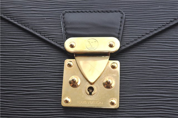 Authentic Louis Vuitton Epi Serviette Ambassadeur Black M54412 Briefcase J9639