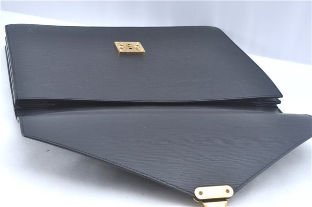 Authentic Louis Vuitton Epi Serviette Ambassadeur Black M54412 Briefcase J9639