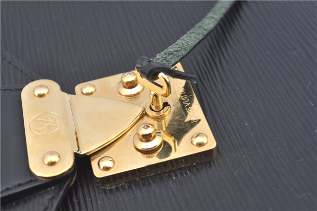 Authentic Louis Vuitton Epi Serviette Ambassadeur Black M54412 Briefcase J9639