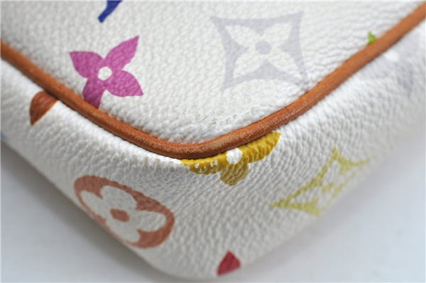 Louis Vuitton Monogram Multicolor Pochette Accessoires Pouch M92649 White J9643