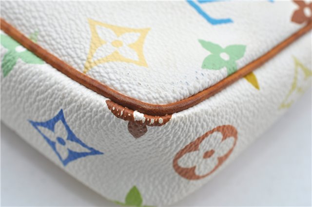 Louis Vuitton Monogram Multicolor Pochette Accessoires Pouch M92649 White J9643