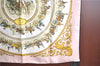 Authentic HERMES Carre 90 Scarf "LA PROMENADE DE LONGCHAMPS" Silk Pink Box J9644