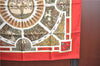 Authentic HERMES Carre 90 Scarf "le songe de poliphile" Silk Red Box J9645