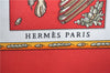 Authentic HERMES Carre 90 Scarf "le songe de poliphile" Silk Red Box J9645