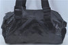 Authentic CHANEL Sports Line CC Logo Shoulder Boston Bag PVC Nylon Black J9647