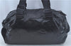 Authentic CHANEL Sports Line CC Logo Shoulder Boston Bag PVC Nylon Black J9647