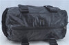 Authentic CHANEL Sports Line CC Logo Shoulder Boston Bag PVC Nylon Black J9647