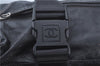 Authentic CHANEL Sports Line CC Logo Shoulder Boston Bag PVC Nylon Black J9647