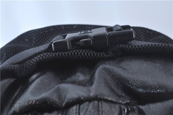 Authentic CHANEL Sports Line CC Logo Shoulder Boston Bag PVC Nylon Black J9647