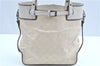 Authentic GUCCI Shoulder Tote Bag Purse GG Canvas Leather 107757 White J9650