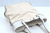 Authentic GUCCI Shoulder Tote Bag Purse GG Canvas Leather 107757 White J9650