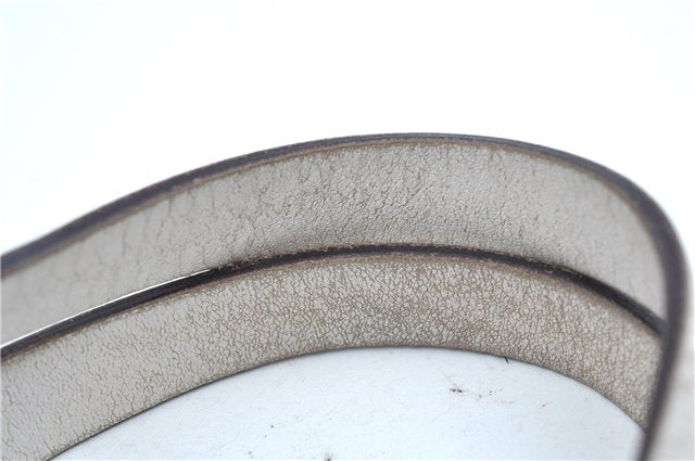 Authentic GUCCI Shoulder Tote Bag Purse GG Canvas Leather 107757 White J9650