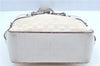 Authentic GUCCI Shoulder Tote Bag Purse GG Canvas Leather 107757 White J9650