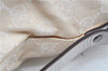 Authentic GUCCI Shoulder Tote Bag Purse GG Canvas Leather 107757 White J9650