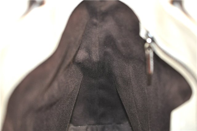 Authentic GUCCI Shoulder Tote Bag Purse GG Canvas Leather 107757 White J9650