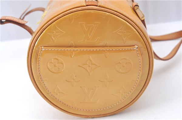 Authentic Louis Vuitton Vernis Bedford Hand Bag Yellow M91006 LV Junk J9652