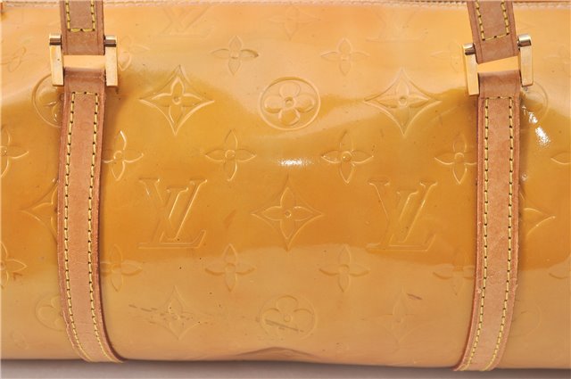 Authentic Louis Vuitton Vernis Bedford Hand Bag Yellow M91006 LV Junk J9652