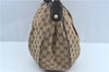 Authentic GUCCI Sukey Shoulder Tote Bag GG Canvas Leather 362726 Brown J9656