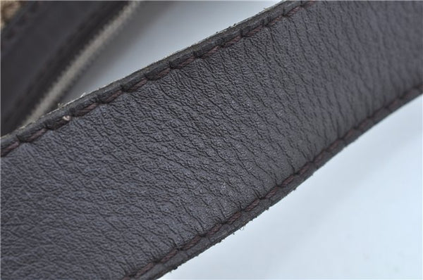 Authentic GUCCI Sukey Shoulder Tote Bag GG Canvas Leather 362726 Brown J9656