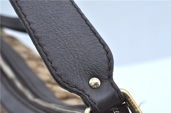 Authentic GUCCI Sukey Shoulder Tote Bag GG Canvas Leather 362726 Brown J9656