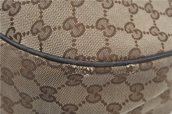 Authentic GUCCI Sukey Shoulder Tote Bag GG Canvas Leather 362726 Brown J9656